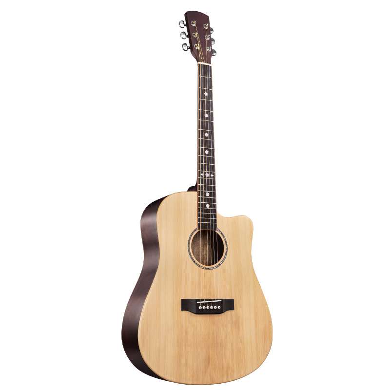 单板吉他41寸民谣吉他缺角初学者学生入门自学木吉他guitar新乐器