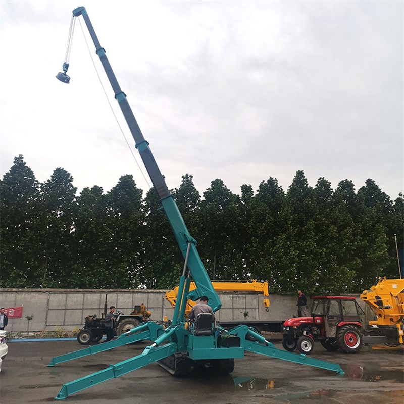 液压蜘蛛吊车 遥控履带行走吊机 小体积 进胡同庭V院商场楼顶吊装