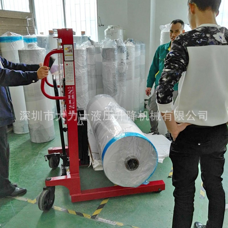 脚踩堆高车 简易j式医升高车 升降装卸车 500kg 手动堆高叉车