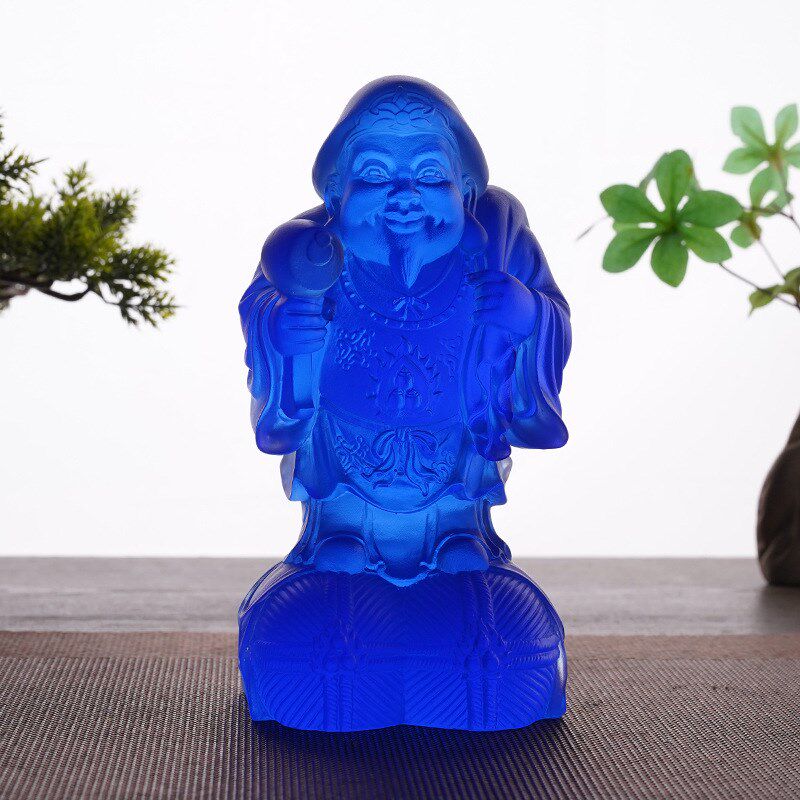 大黑天财神像东密护法神玛哈嘎拉琉E璃摆件大日如来摩诃迦罗莫诃