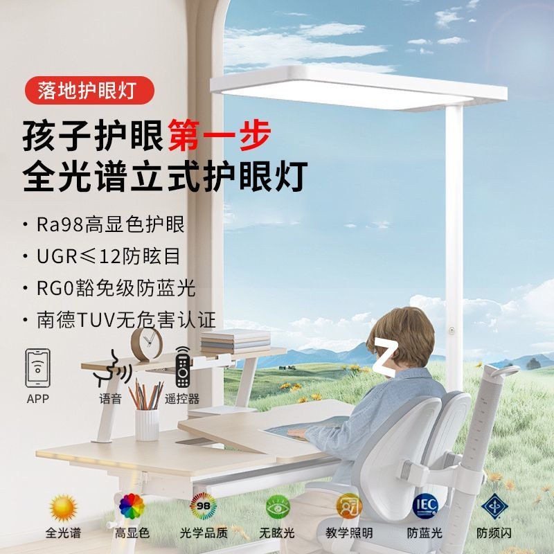 护眼灯立式大路灯台灯学习灯LED全光谱灯珠落地亚马逊一件包邮