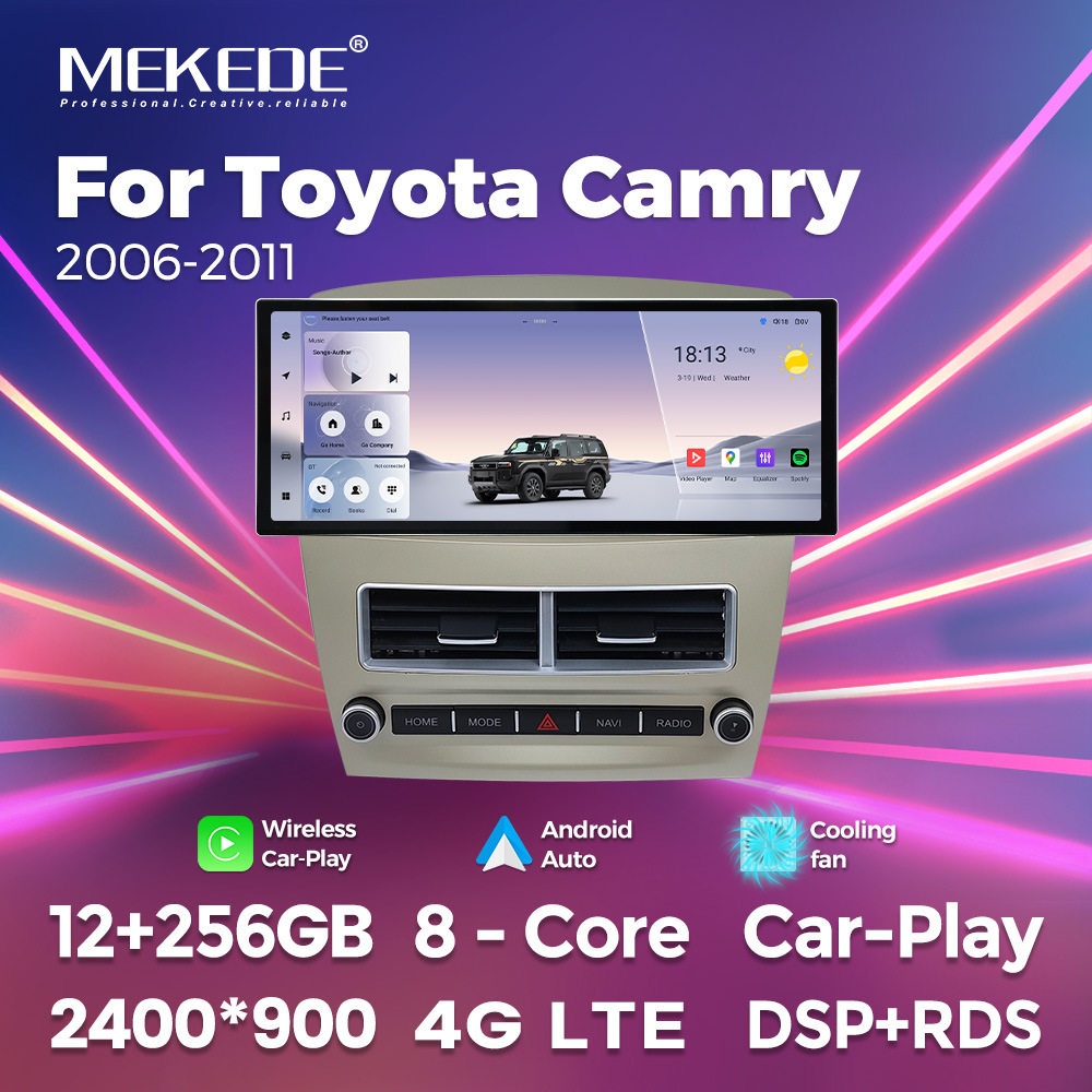 适用于ToyotaCamry2006-2011丰田经典凯美瑞12.3寸安卓立屏导航