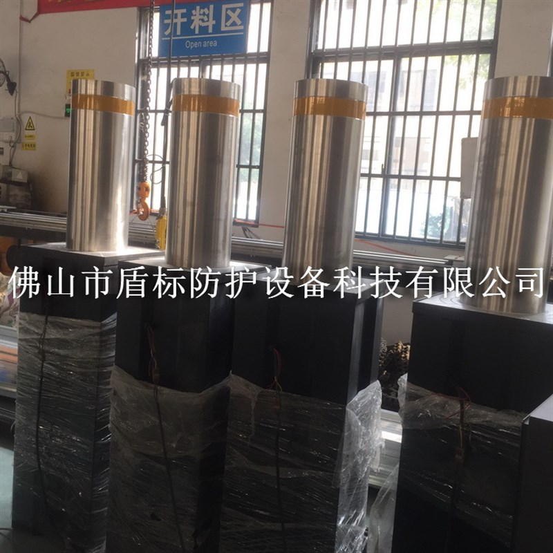 高速防撞a地埋电动隐形伸缩地桩 带LED警示灯路障桩 自动防撞墩