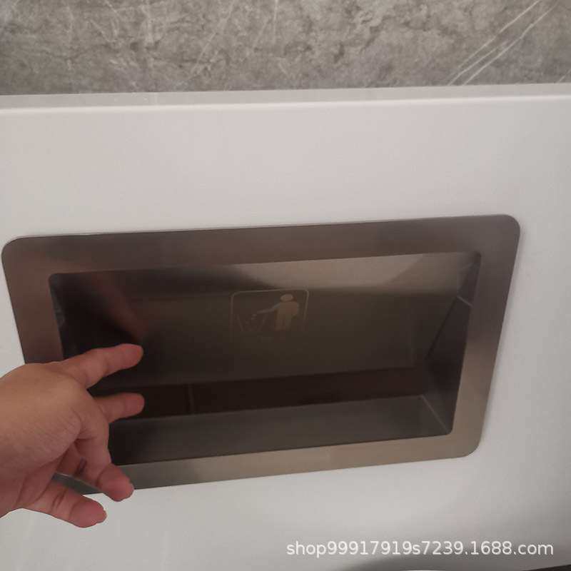 垃圾桶推盖配件垃圾桶盖子内嵌式镶入式垃圾桶侧开不锈钢盖子配件