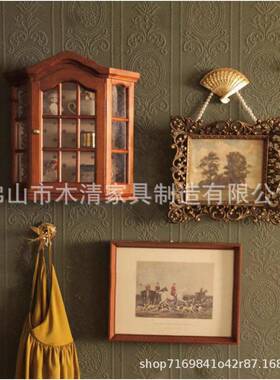 爱丽丝的壁橱法式复古实木杯架橱窗装饰多层收纳壁挂式置物架手工