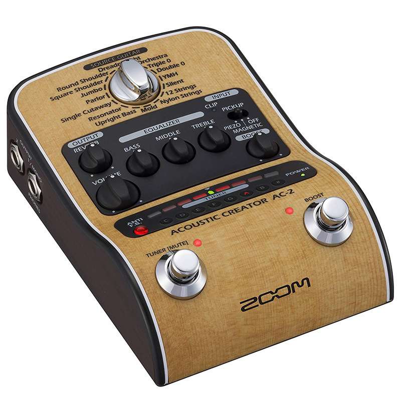 ZOOM AC-2原声民谣弹唱指弹木吉他电箱琴混响延迟效果器
