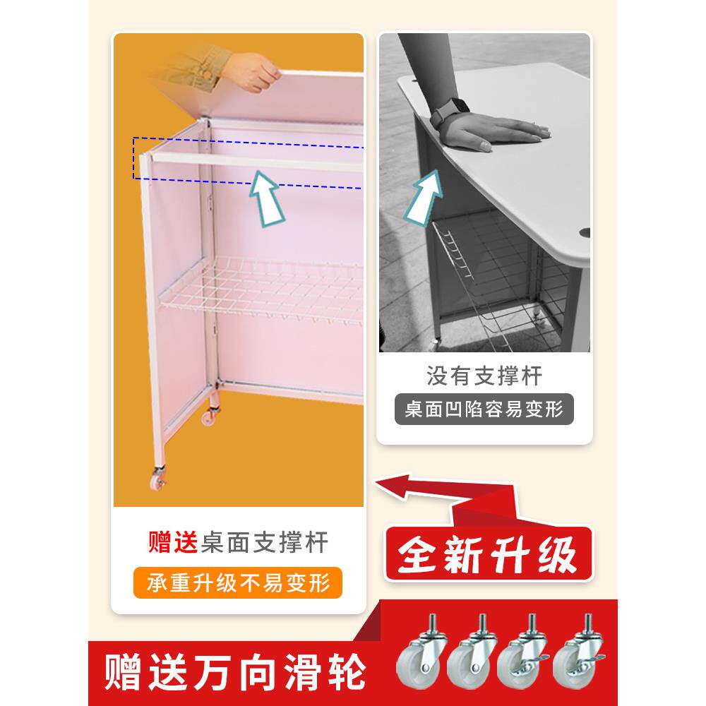 促销台展示架便携可折叠桌子小推车广告超市摆摊试吃商用移动展台