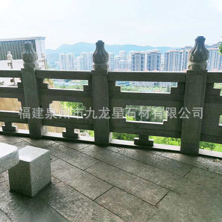 栏杆石雕公园阳台景观仿古河道护栏石 花岗岩石栏杆大桥石石栏板