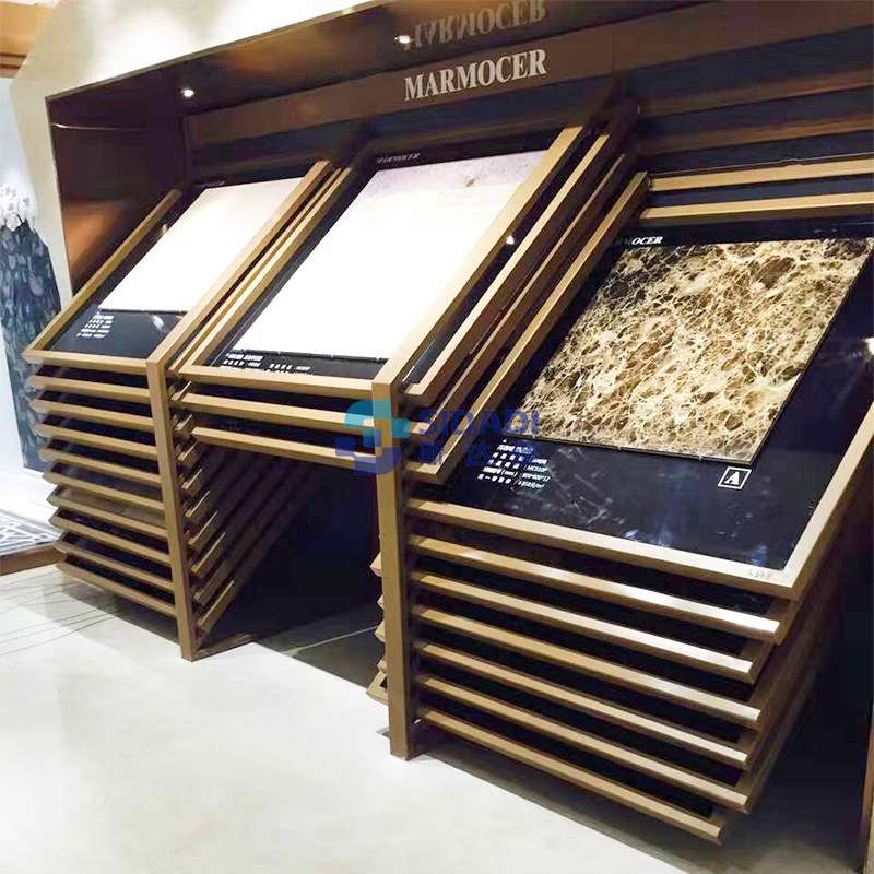 多功能瓷砖展示架推拉式石材样品展示柜可移动木地板展架厂家直销