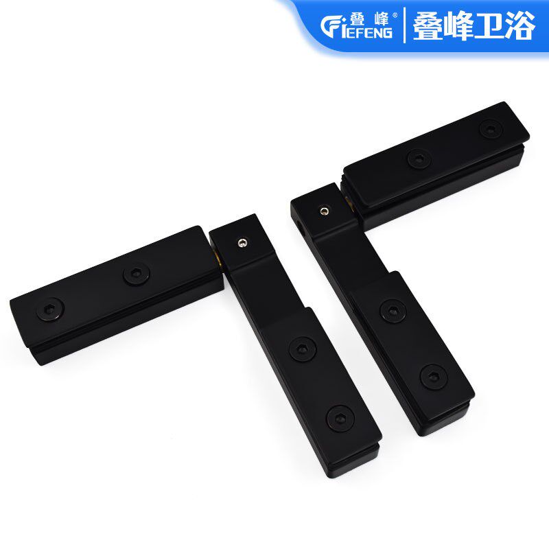 现货浴室180度转轴套装 别墅商用钢化玻璃门转轴哑黑枪灰移门配件