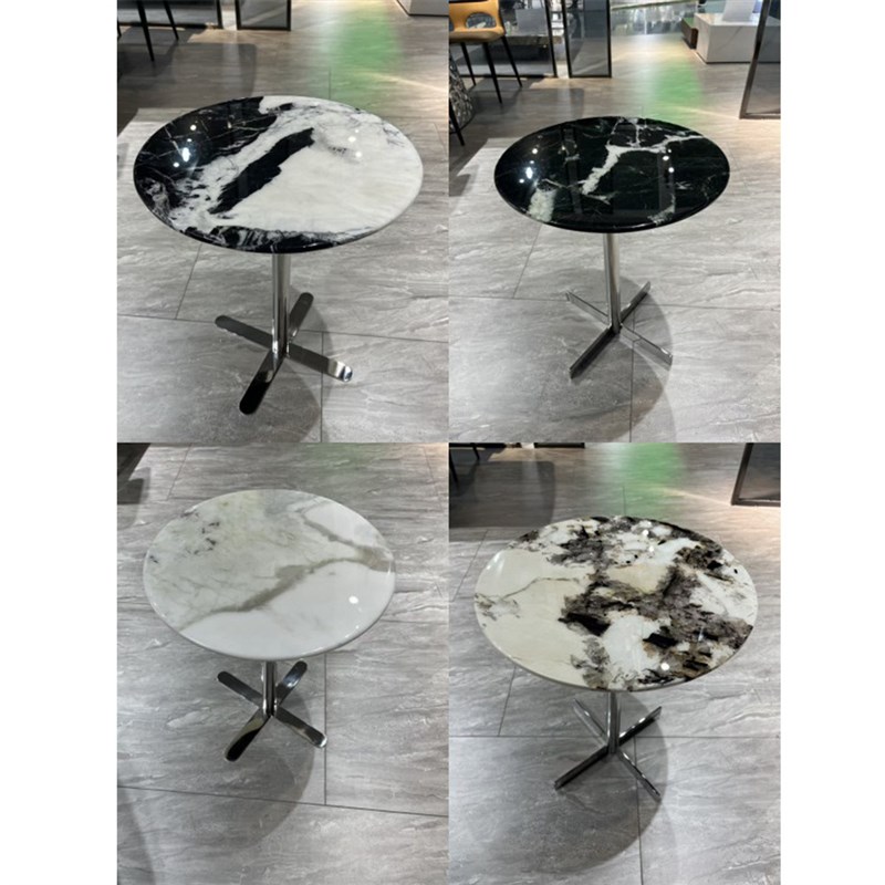 轻奢异型角几边几不锈钢桌子腿大理石桌腿岩板小圆几茶几底座桌脚图片