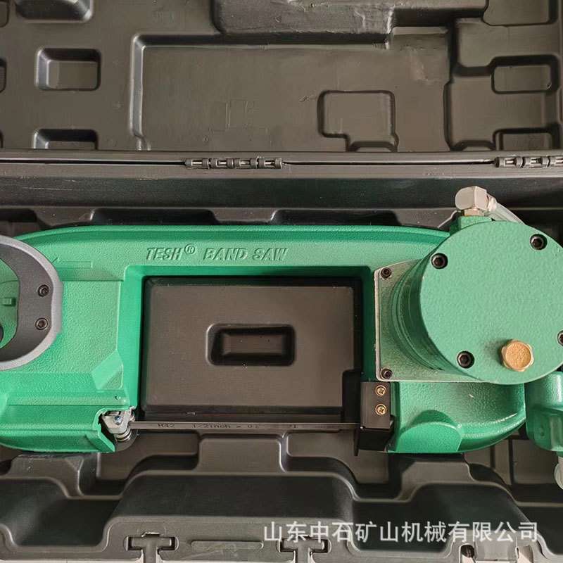 供矿用锯铁设备合金锯条防爆风动带锯 锯直径23公分圆钢气动带锯