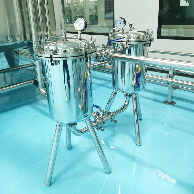 卫生型316不锈钢过滤器 蜂蜜蛋白液精密过滤设备 篮式双联过滤器