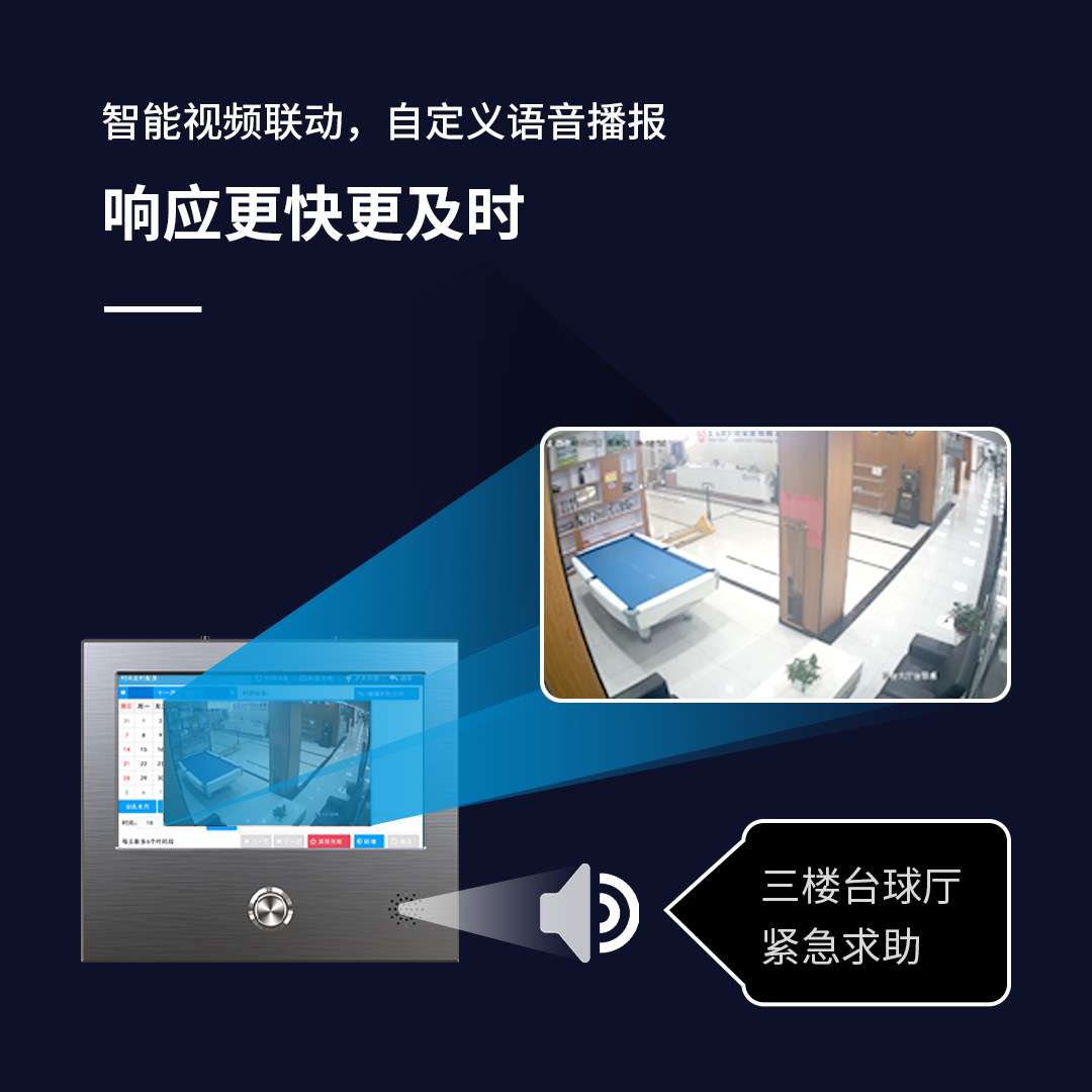 艾礼安网络主机Q800 10.1寸IPS触摸屏 全网络报警器