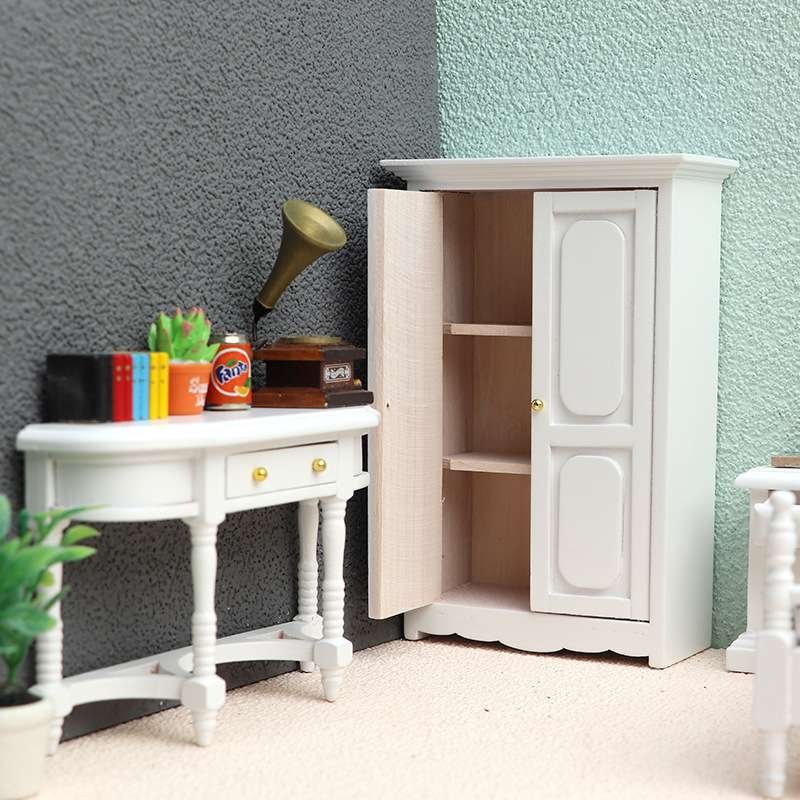 1:12娃娃屋dollhouse迷你家具微缩场景摆件食玩模型袖珍卧室套装