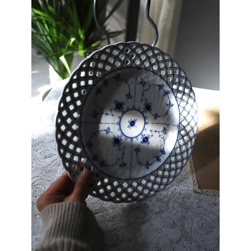 法式高温烧制餐具蕾丝餐具青花瓷餐具盘子菜盘