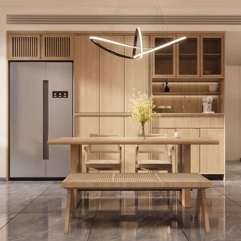 北欧诧寂风实木餐桌家用小户型组合日式个性简约书桌方圆桌饭桌子