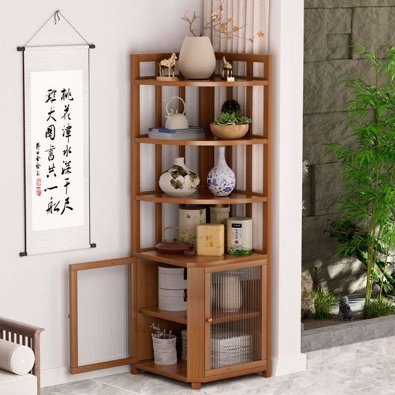 转角置物架角落柜家用高档转角柜餐厅边角柜墙角柜酒柜客厅拐角柜