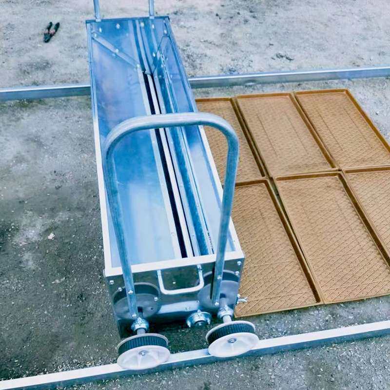 手推式水稻播种机轨道式自动育秧机插秧盘播种器覆盖土蔬菜1.2米