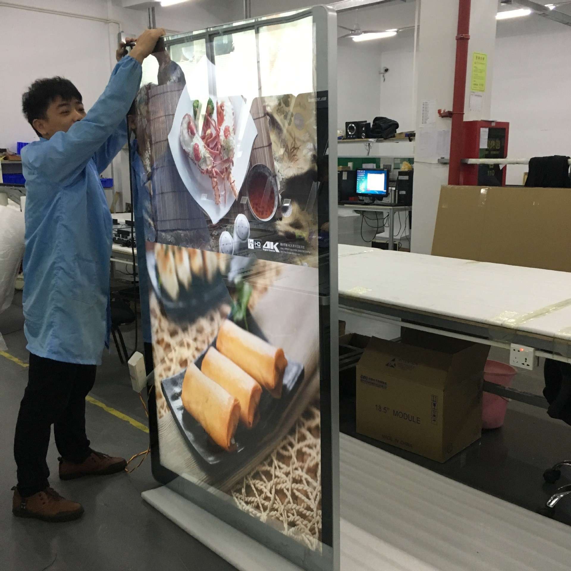 商场展示便捷纤薄促销电子水牌高配液晶显示屏移动电子水牌广告机