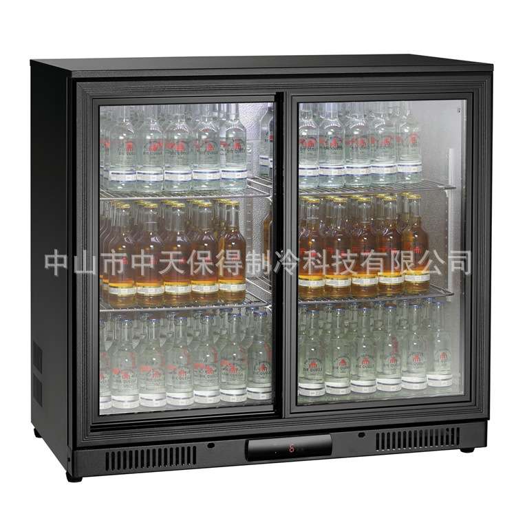 风冷吧台啤酒商用冷藏展示柜饮料冷柜酒吧双移门冰箱啤酒柜