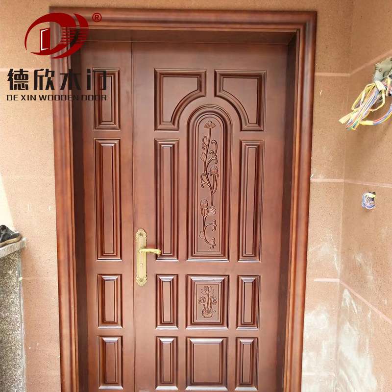 双开门厂家直销豪华别墅双开实木门中式古典庭院对开大门【下单】