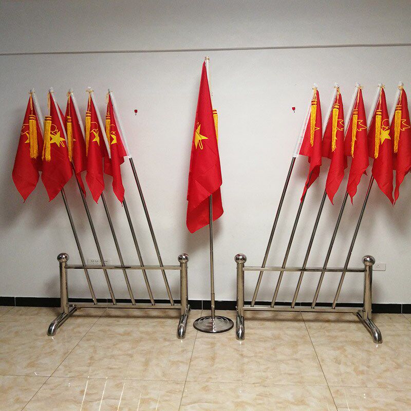 少先队室布置g旗帜底座少队部不锈钢队旗旗架旗杆会议室礼堂旗杆