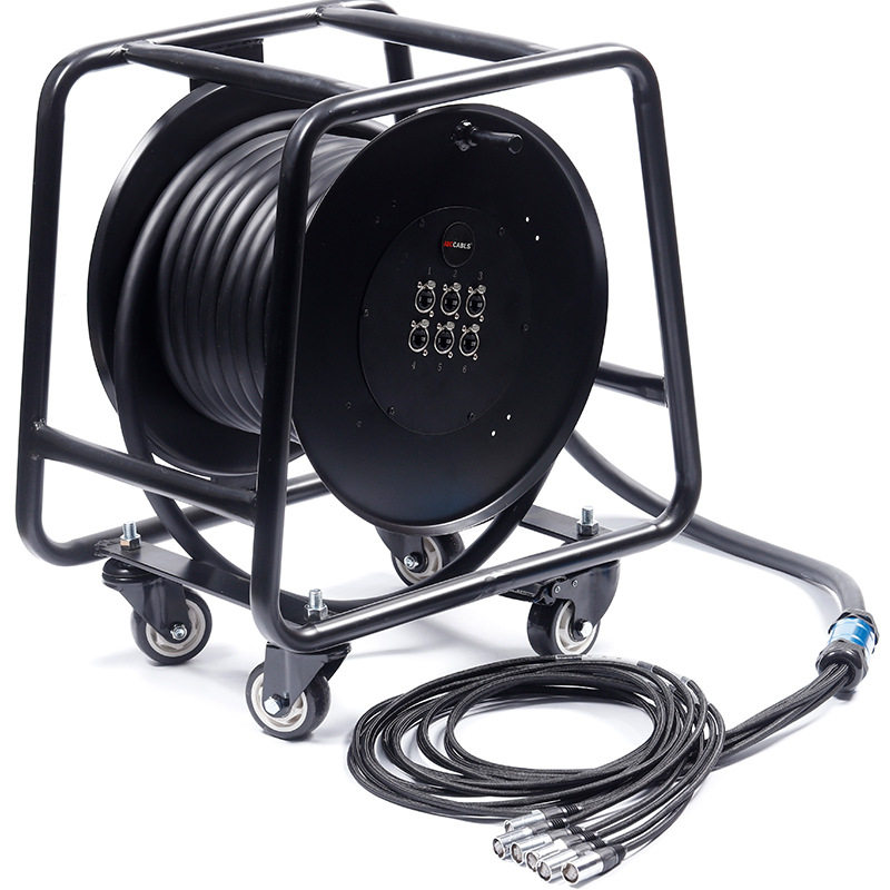 6通道连接器cat6网线蛇形网络电缆车100米 6通道扩展音频线RJ45头