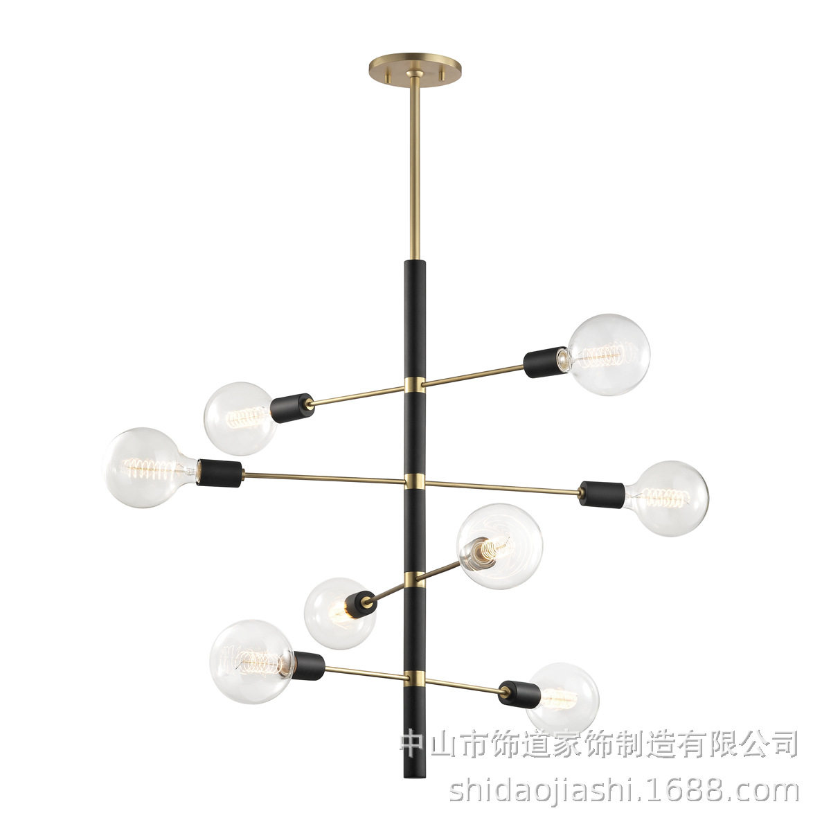 美式全铜极简现代简约玻璃灯