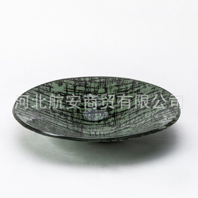现代简约创意绿色果盘花瓶树脂工艺品摆件样板房售楼处桌面饰品