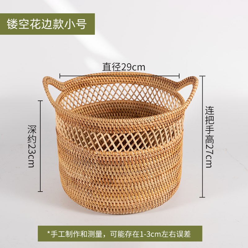 越南藤编脏衣篮脏衣服收纳筐浴室家用脏衣M篓放衣物收纳桶洗衣新