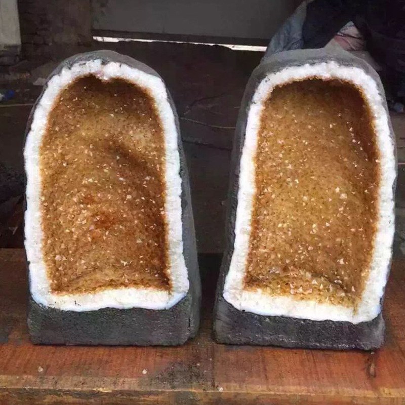 紫晶洞 黄晶洞 玛瑙洞 钱袋子水晶簇J 紫水晶洞消磁水晶簇摆件