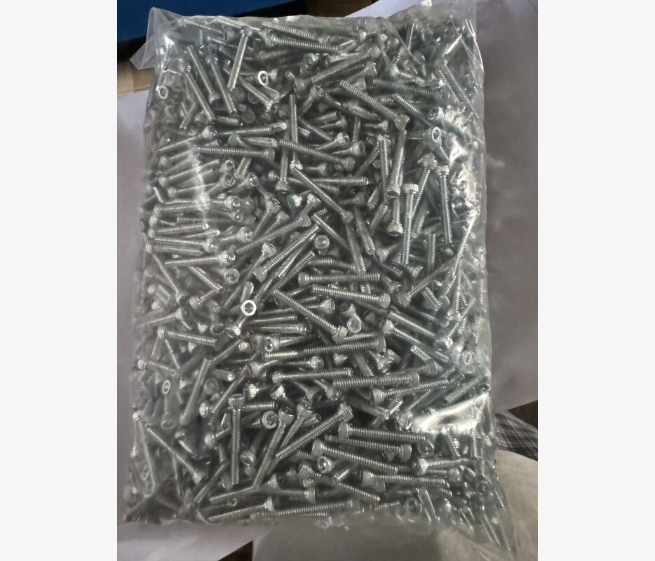 美制内六角圆柱头滚花螺钉蓝白锌