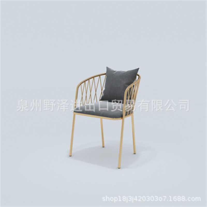 北欧轻奢一桌f四椅洽谈接待休息区售楼处桌椅组合网红奶茶店圆桌
