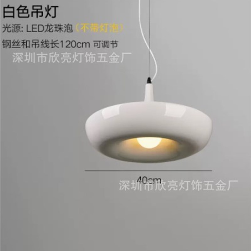 白色吊灯铝材艺术灯花盆空中x花园盆栽植物北欧餐厅灯创意吊灯灯