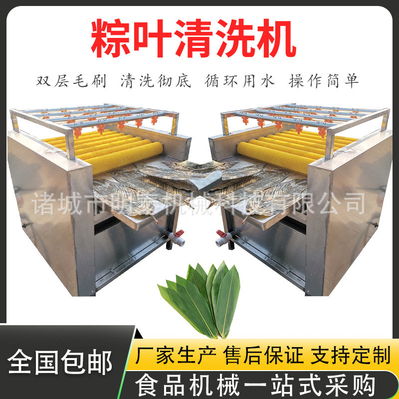 粽叶菠萝叶双层毛刷全自动清洗机