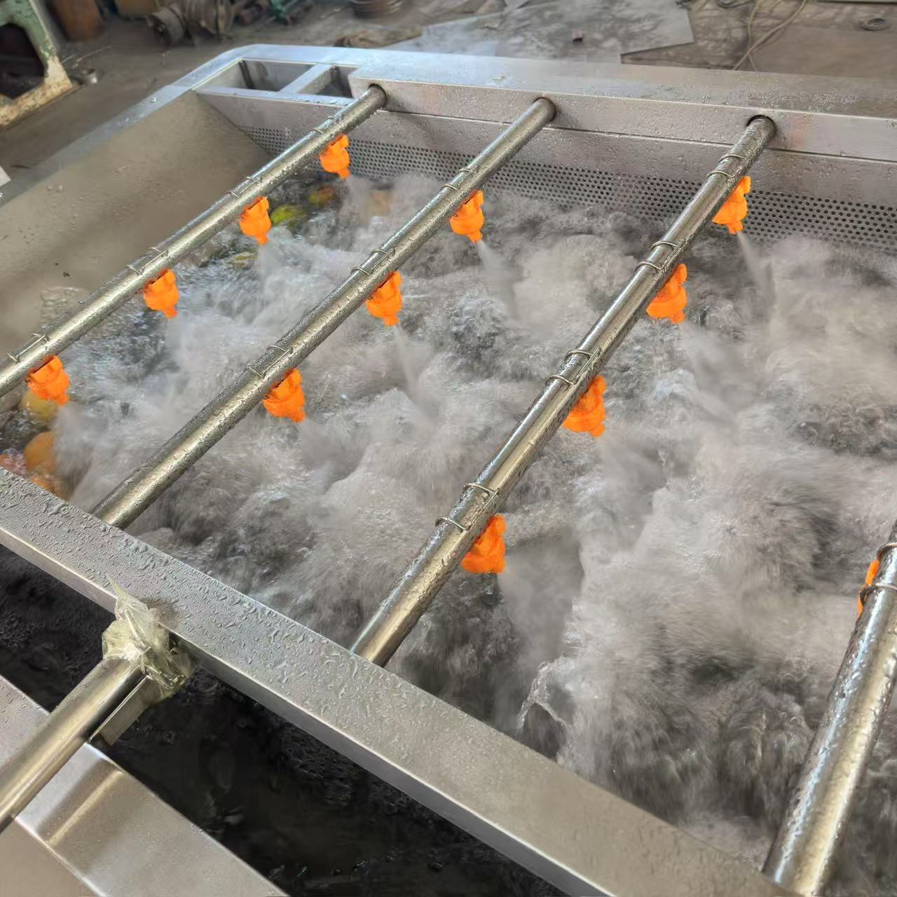 净菜清洁器厂家供应果蔬清洗机 气泡冲浪式水果深度清洗设备