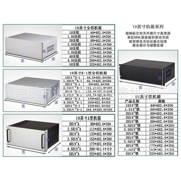 4U型19英寸全铝机箱 仪表外壳 金属仪表外壳177*482.6*350