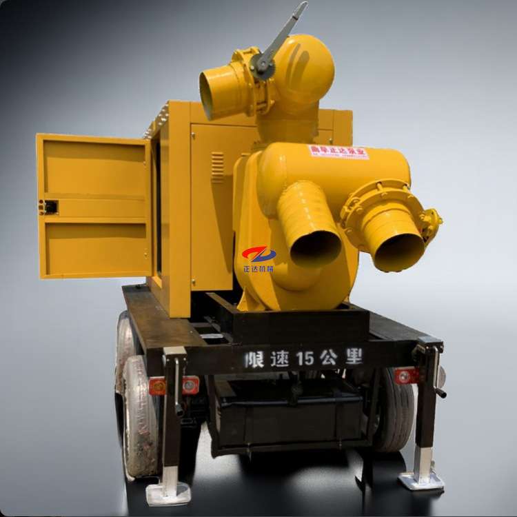 移动水泵机组 6寸双出水口防汛排涝泵车 300立方自吸水泵