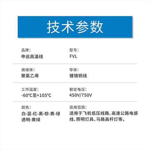 FVL  0.5~10平方申远飞机腊克线 高温线布腊克线电感线圈 镀锡铜