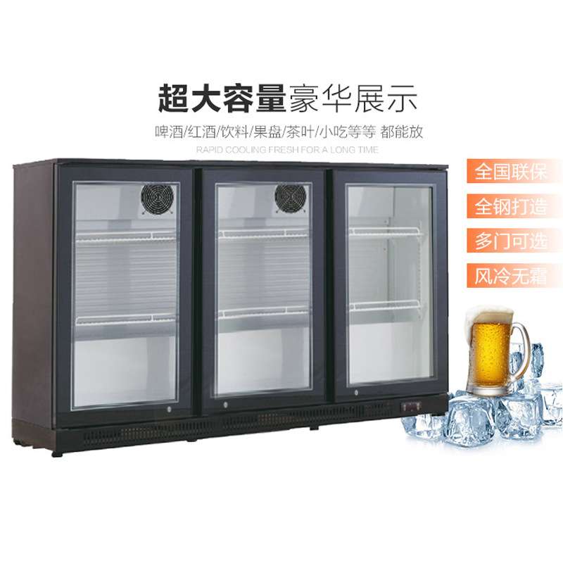立德盛宝啤酒柜商用饮料柜展示柜冷冷藏酒柜风冷双门冰啤玻璃冰柜