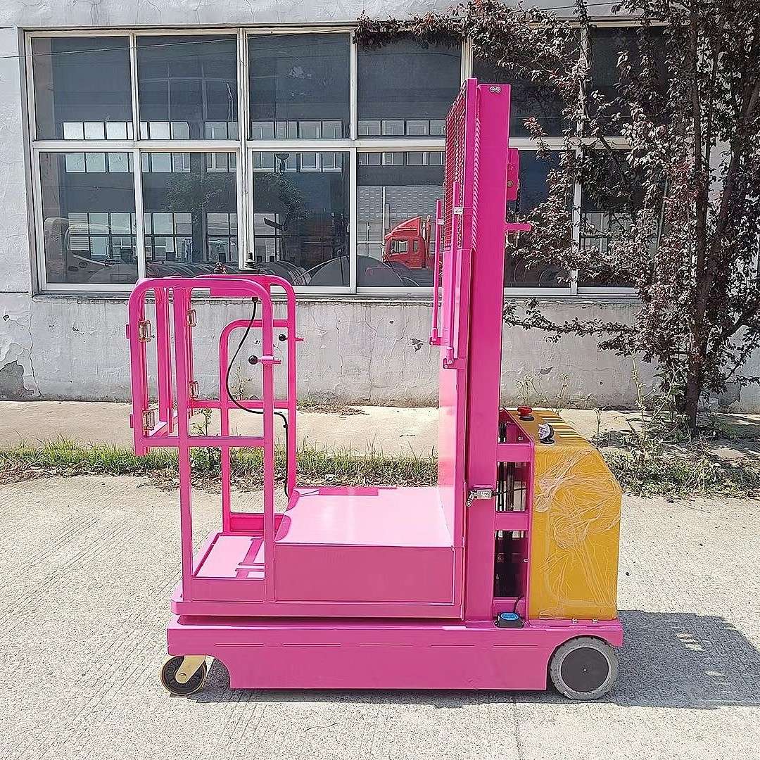 普尔夫电动取料机仓库高空作业平台拣货车登高车拣选车电瓶升降机