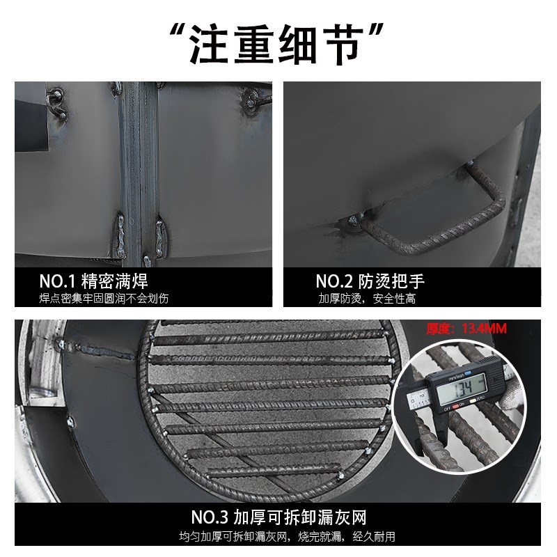 大号柴火炉移动灶台农村柴火灶蜂窝煤炉子户外便T携家用烧木柴炉