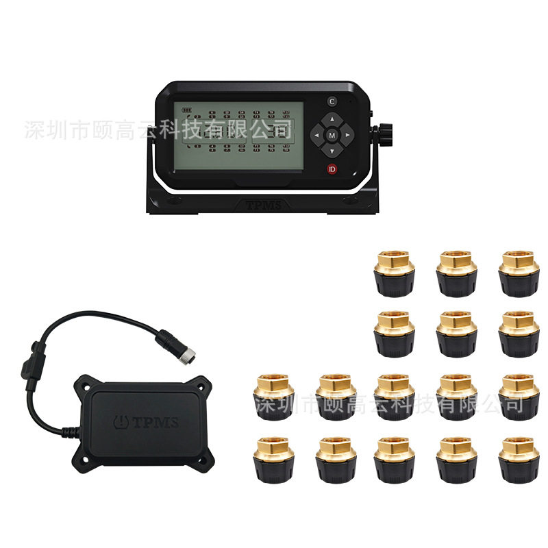 16轮 工程车/卡车 外置式OTR胎压监测系统TPMS 支持自动换挂