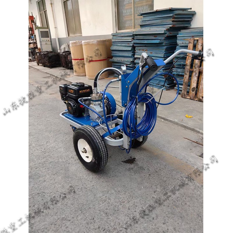 手推式冷漆标线机车间工业地坪区D域线划线机停车场车位线绘线机