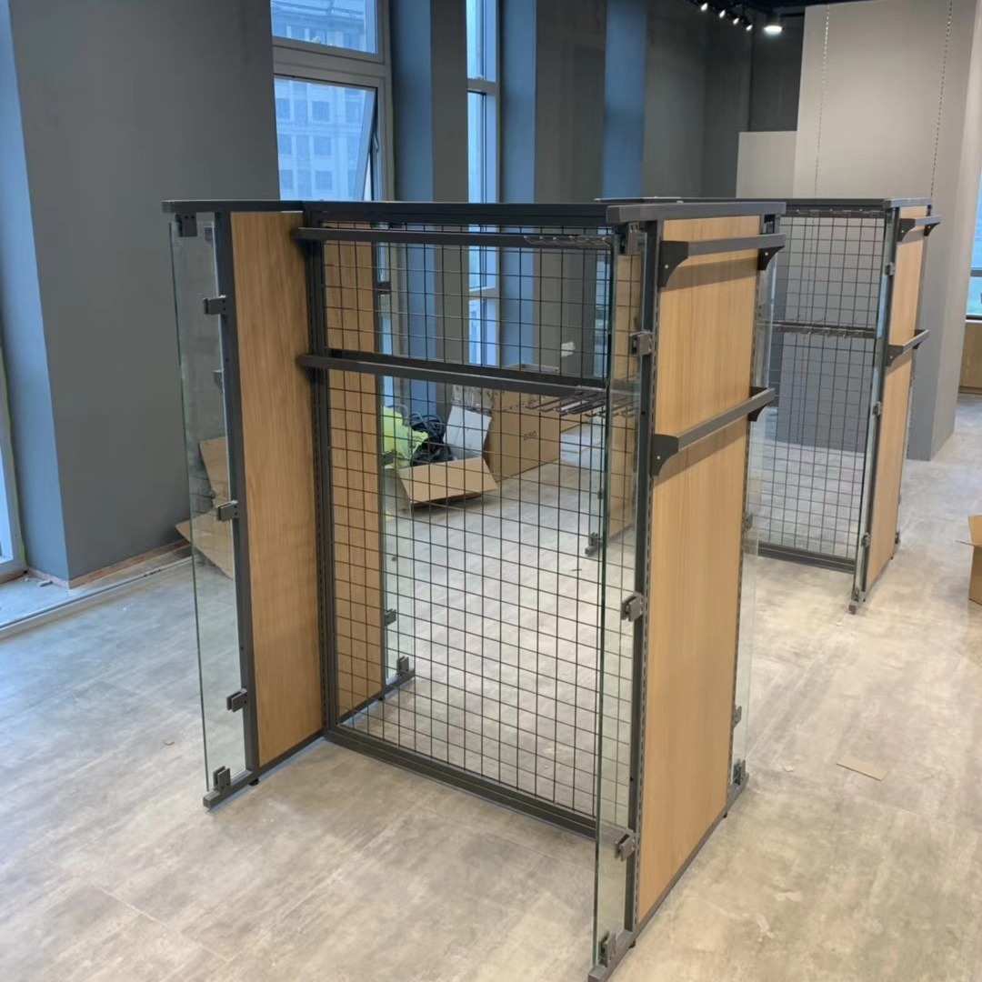 翔升可拆装百货文创玩具钢木展示柜台双面展示