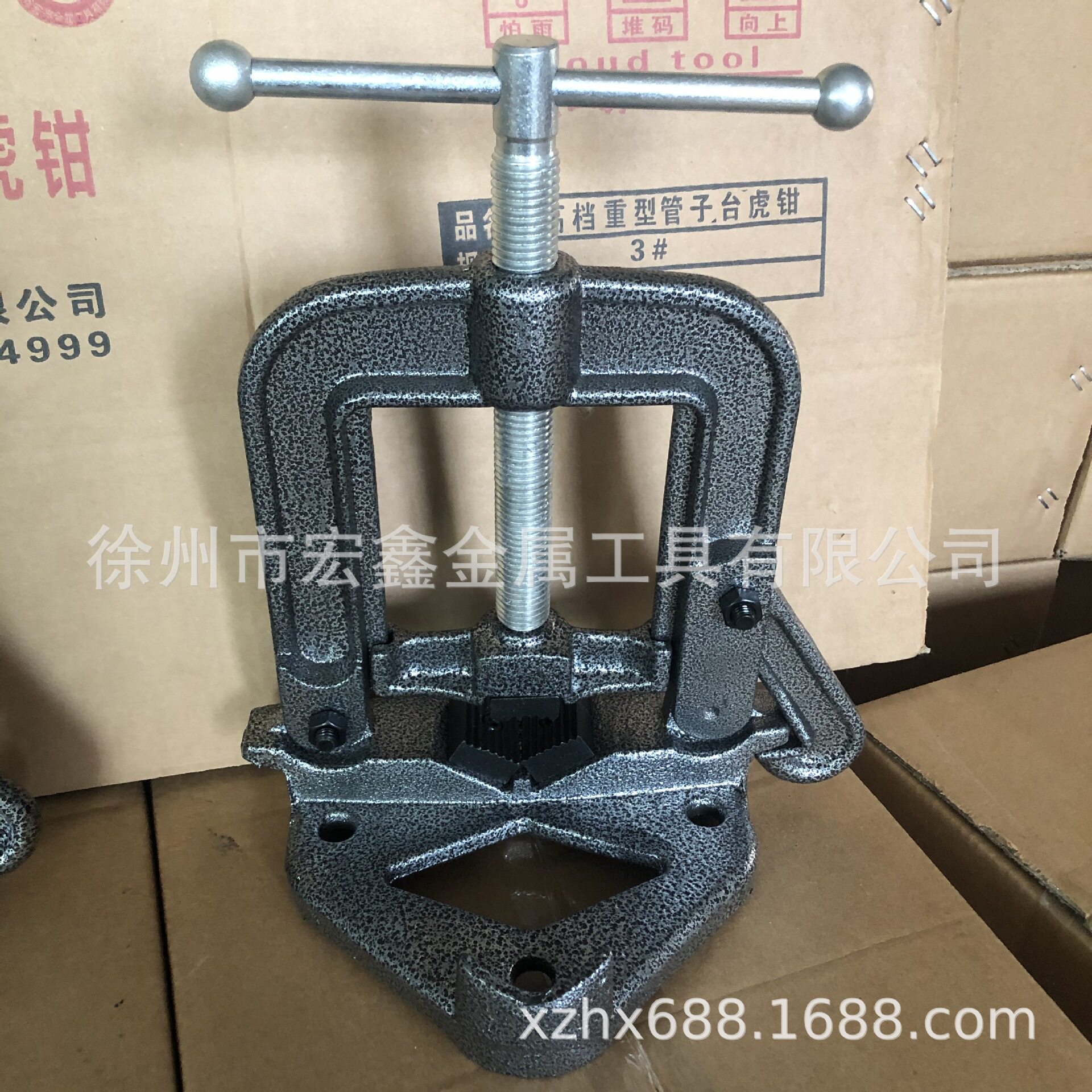 中西式管子台虎钳管子压力钳龙门钳龙门架新式台虎钳234号