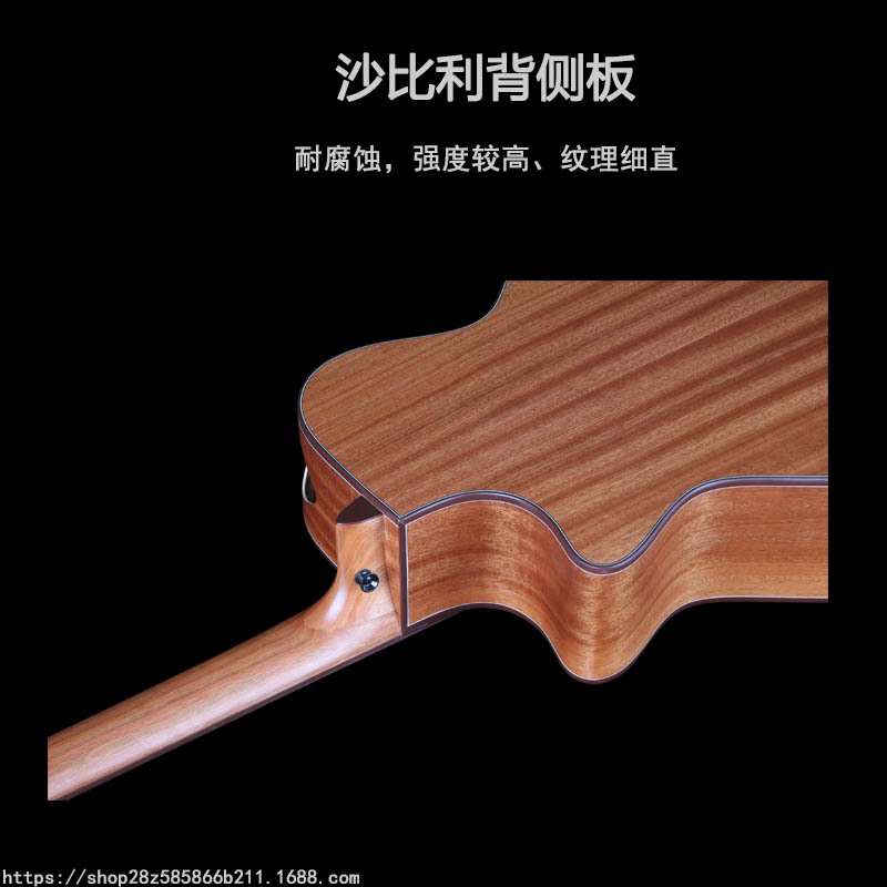 工厂 40寸纯手工琴英格曼云杉沙比利民谣吉他guitar可来样制作