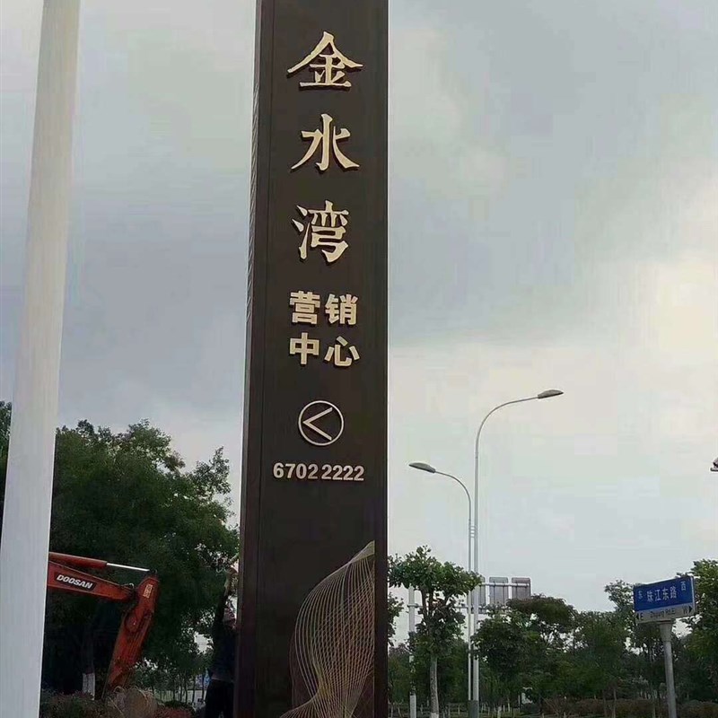 户外广告导视牌小区户外标识牌立式指示牌道M路标识系统房地产标