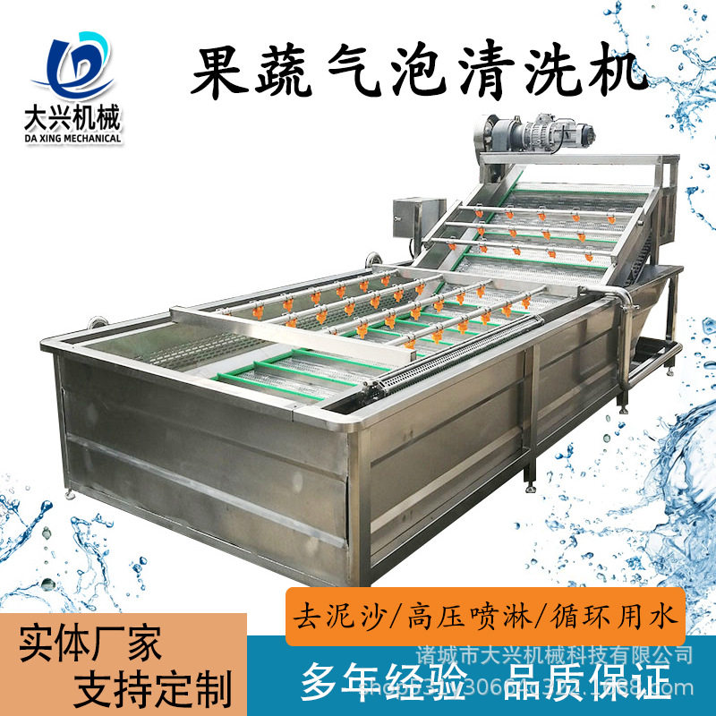全自动果蔬气泡清洗消毒机
